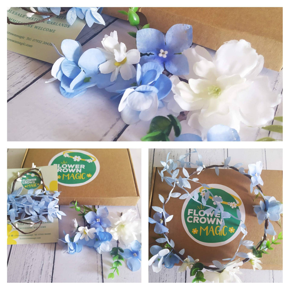 Children’s DIY Flower Crown Making kit & Video Guide, in choice of 10 colours