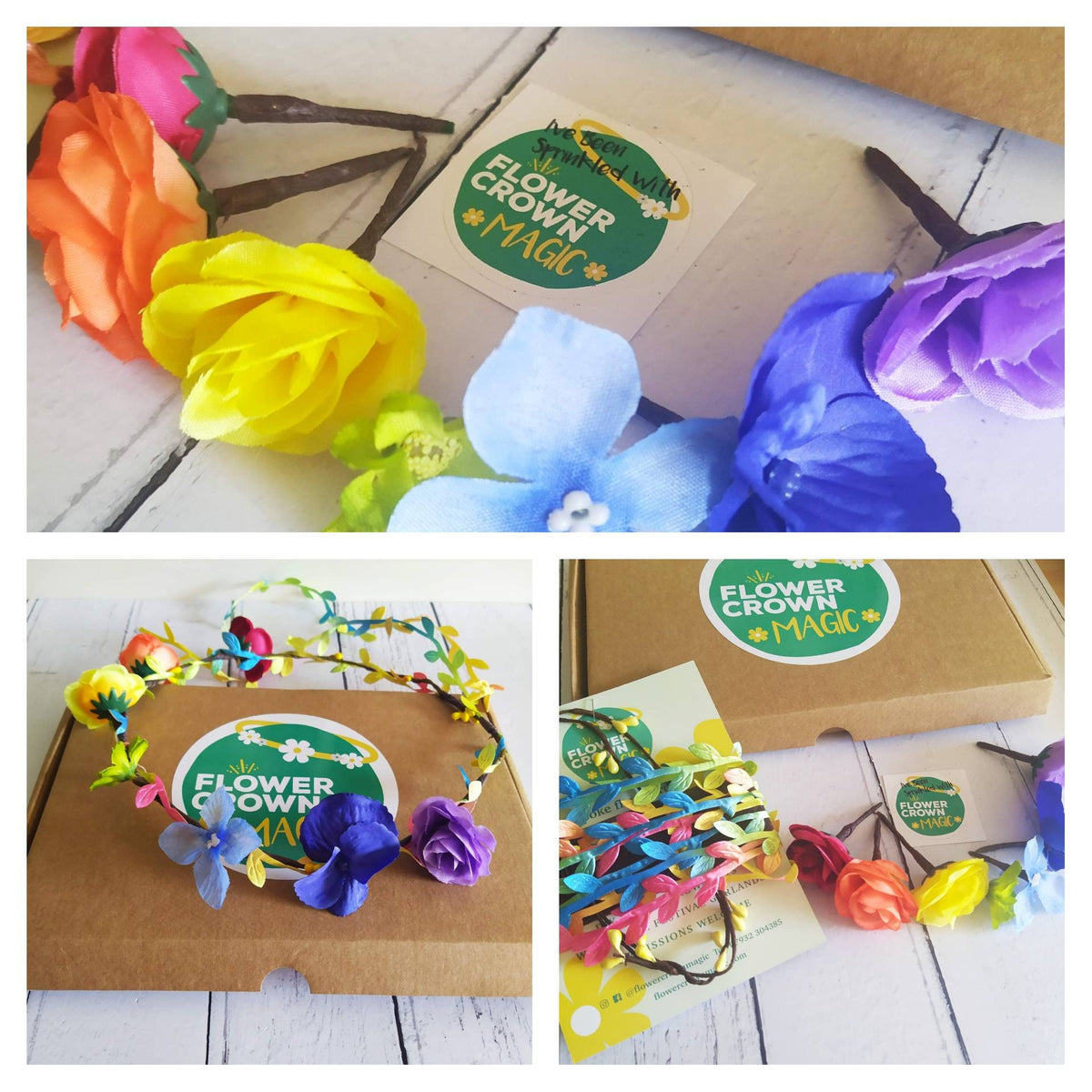 Children’s DIY Flower Crown Making kit & Video Guide, in choice of 10 colours