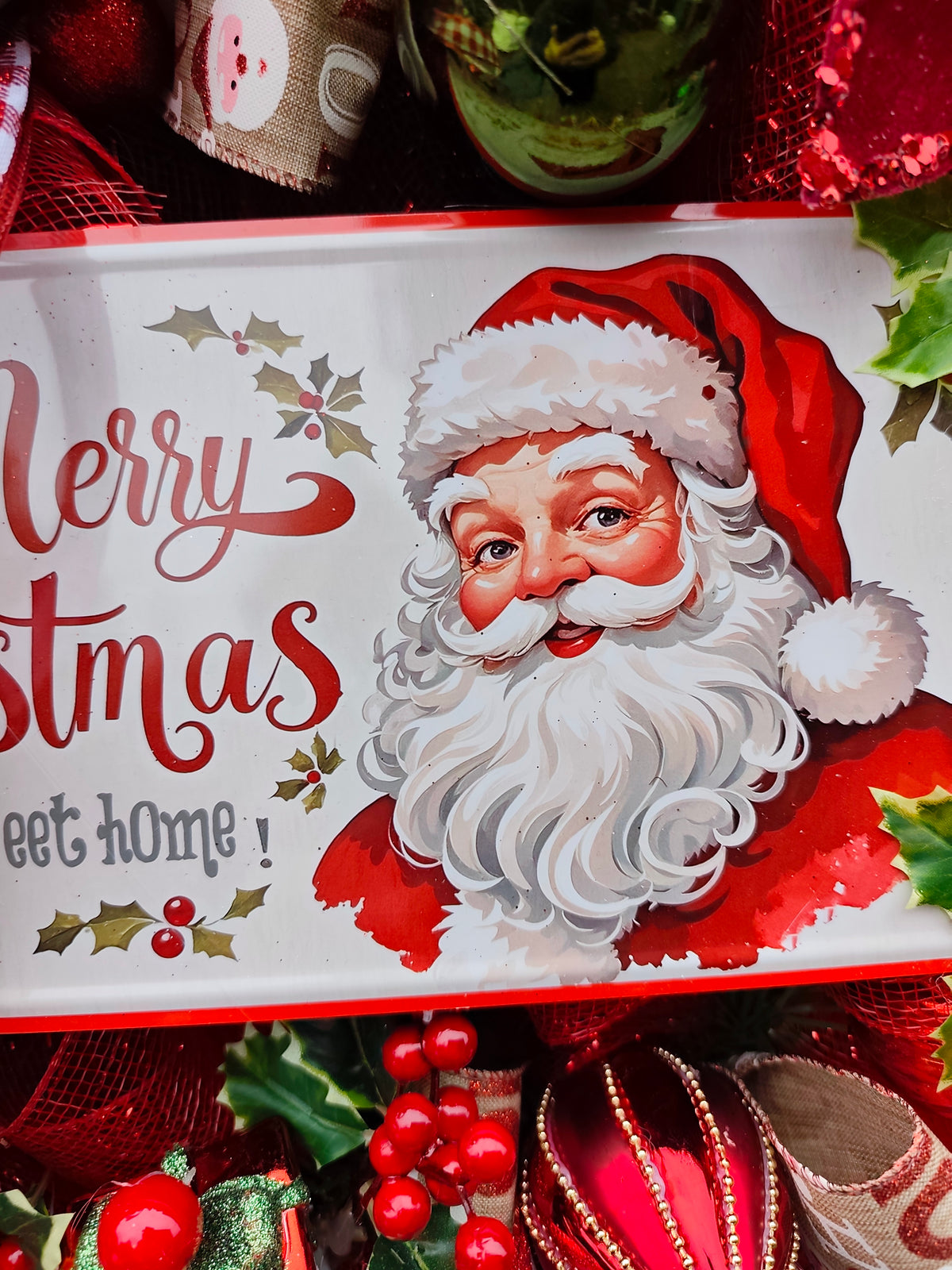 Santa Wreath - 60cm luxury Christmas decor