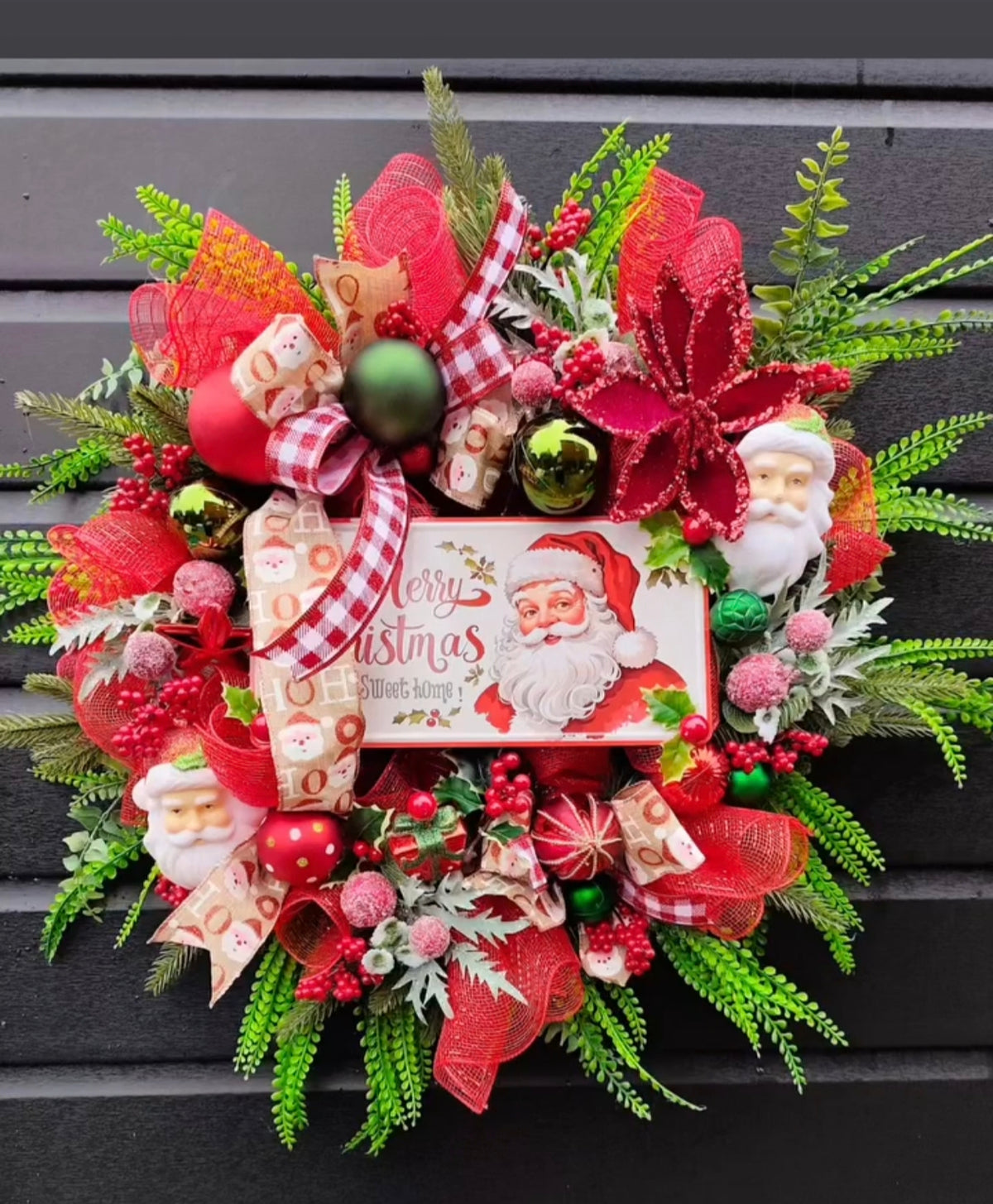 Santa Wreath - 60cm luxury Christmas decor