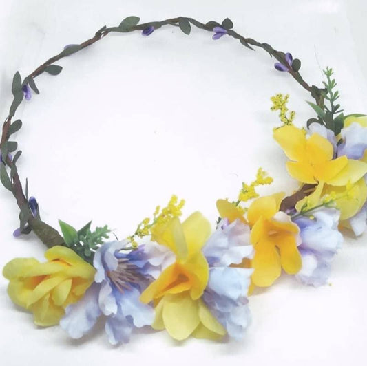 Lilac & lemon adjustable Flower Crown.
