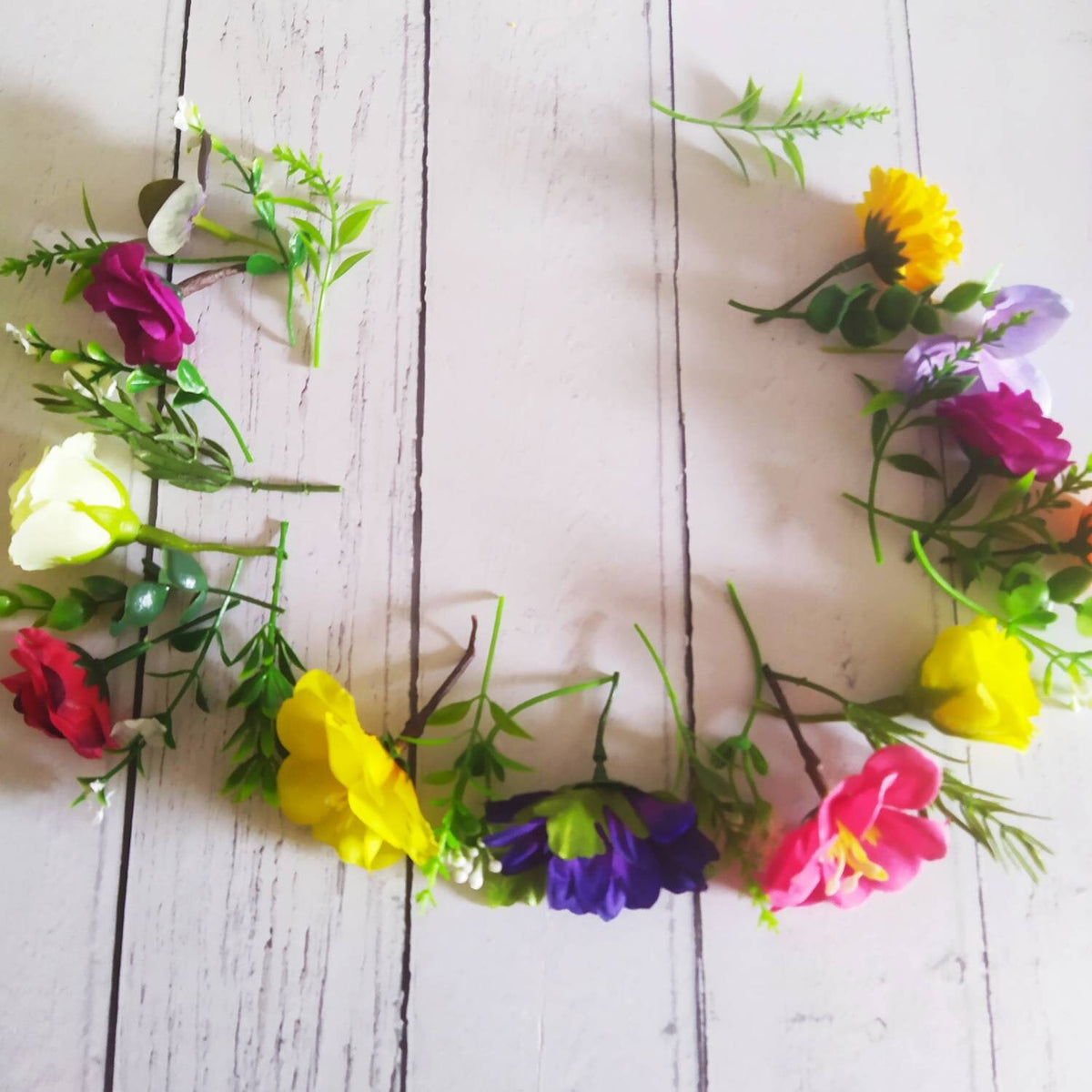 Flower crown making kit, bright coloured flower crown DIY, make your own festival headband