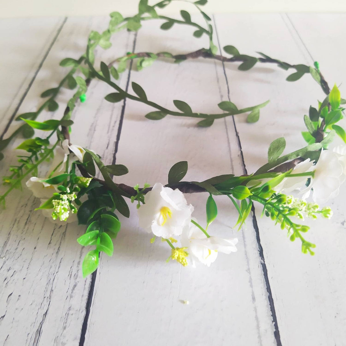 Children’s DIY Flower Crown Making kit & Video Guide, Child’s DIY Floral Garland, Forest Green Dream, Flower headband DIY craft pack