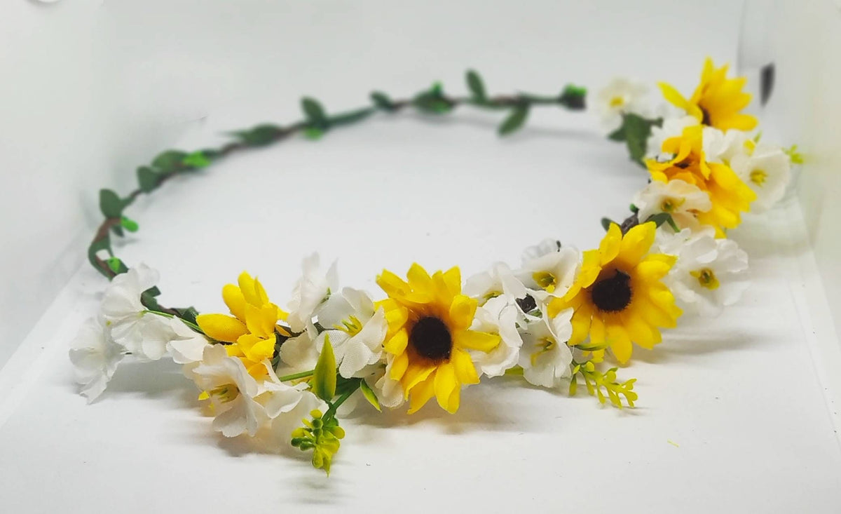 Sunflower Crown, festival garland, summer flower crown