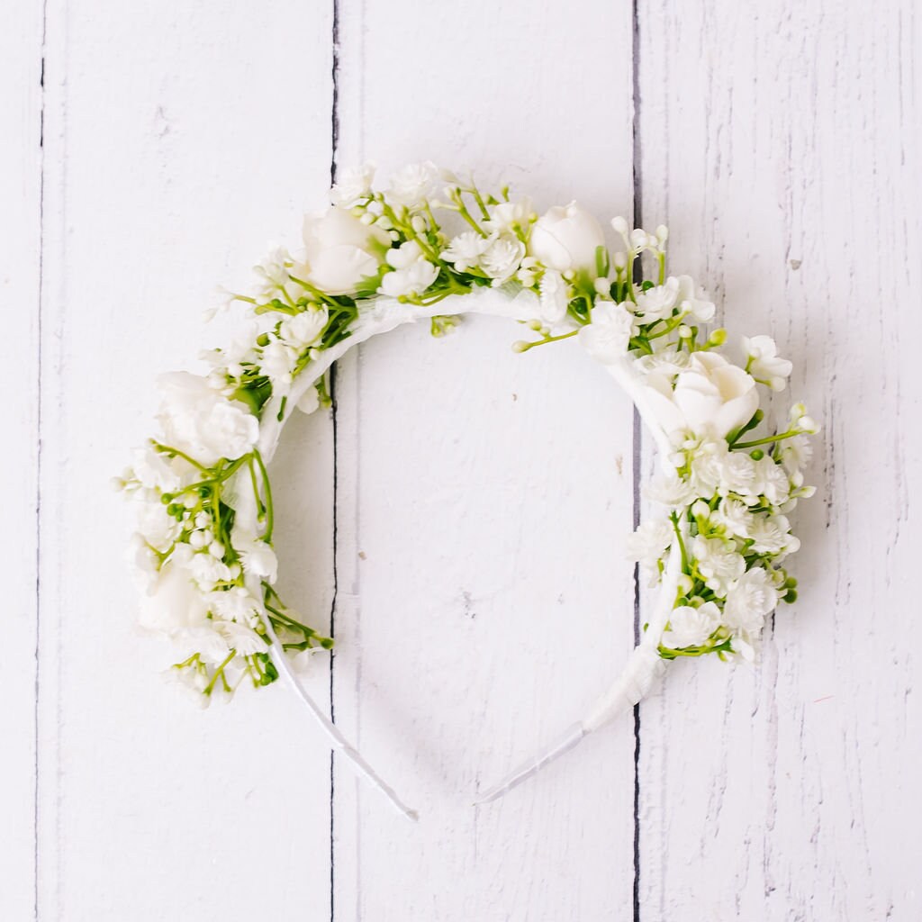 Gypsophila, Babys Breath Headband for Children