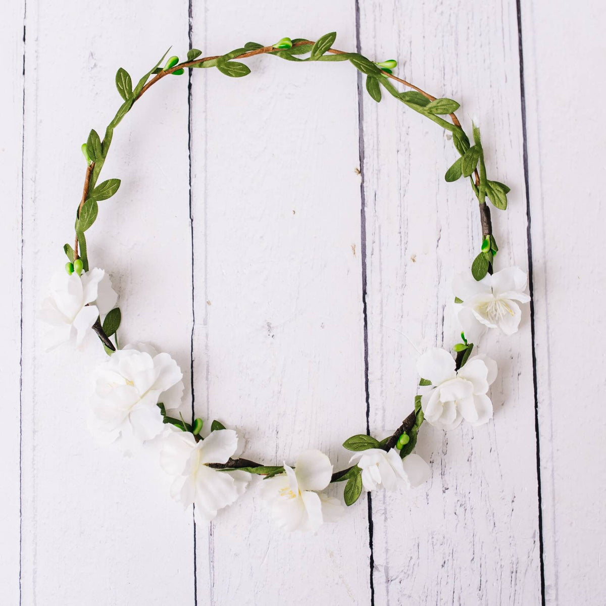 White Blossom Adjustable Flower Crown