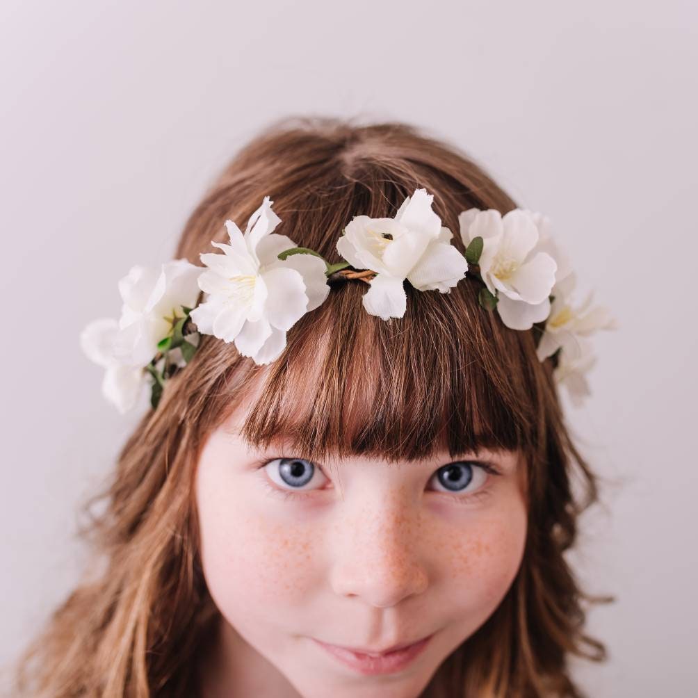 White Blossom Adjustable Flower Crown