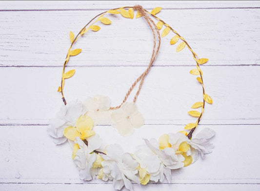 Adjustable Flower Crown, delicate artificial flower garland. Available in 10 Colours. Perfect for festivals, weddings & special occasions