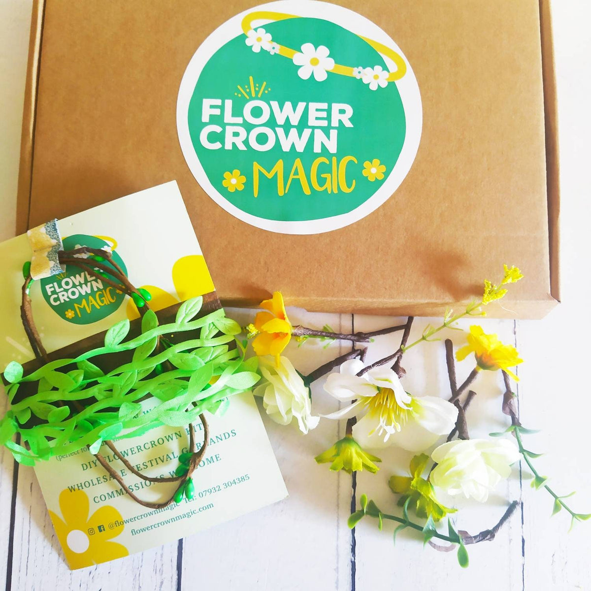 Children’s DIY Flower Crown Making kit & Video Guide, Child’s DIY Floral Garland, Luscious Lime, Flower headband DIY craft pack