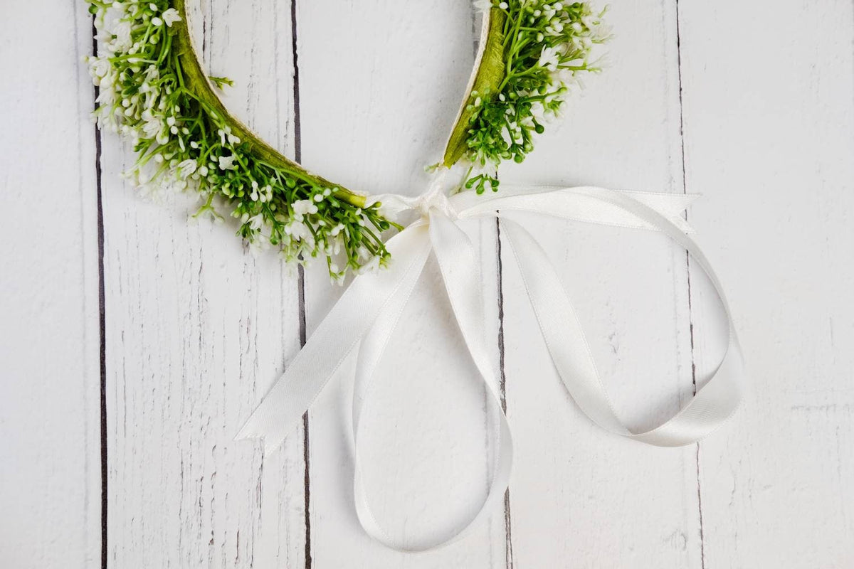 Gypsophila Flower-girl Flower Crown, adjustable artificial Baby's Breath flower headband