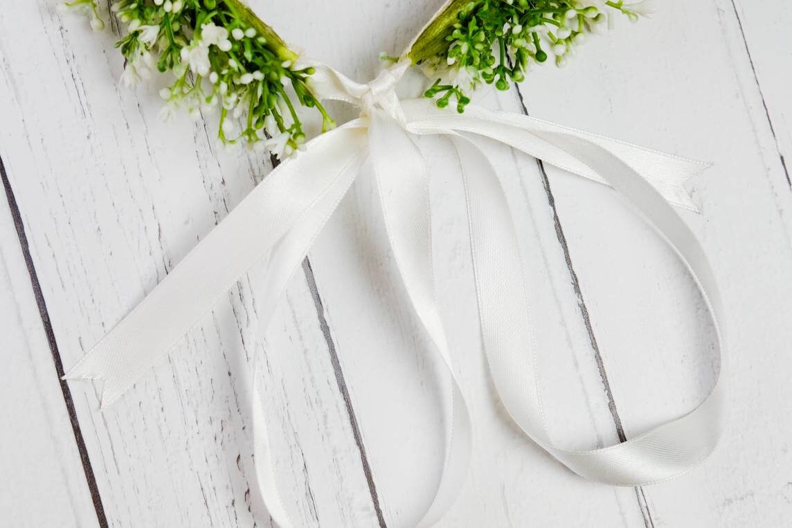 Gypsophila Flower-girl Flower Crown, adjustable artificial Baby's Breath flower headband