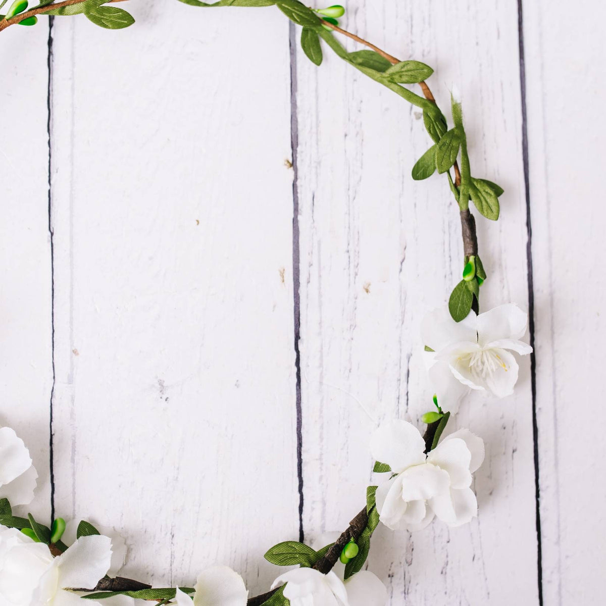 White Blossom Adjustable Flower Crown