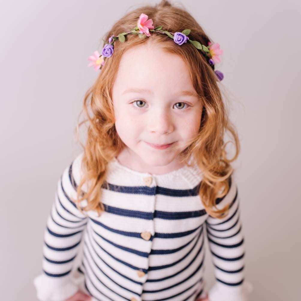 Delicate Flower Garland - daisy and rose flowercrown
