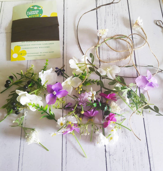 DIY Boho-Style Flower Crown Making Kit , make a delicate meadow-style flower crown