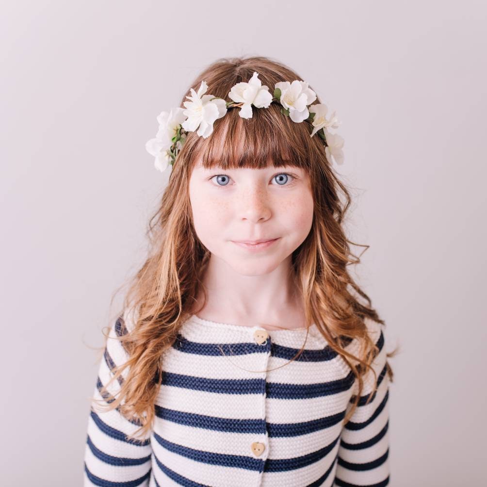 White Blossom Adjustable Flower Crown