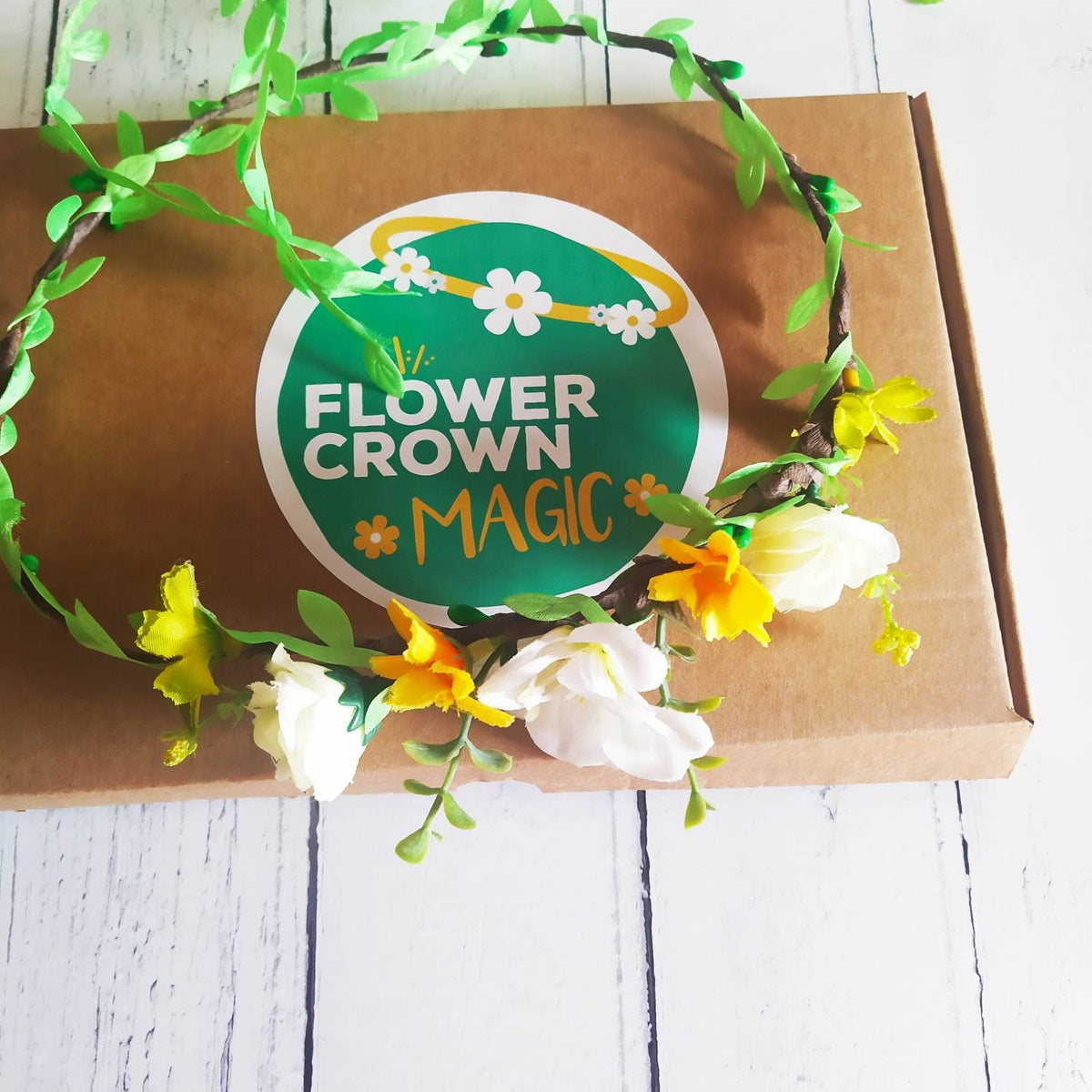 Children’s DIY Flower Crown Making kit & Video Guide, Child’s DIY Floral Garland, Luscious Lime, Flower headband DIY craft pack