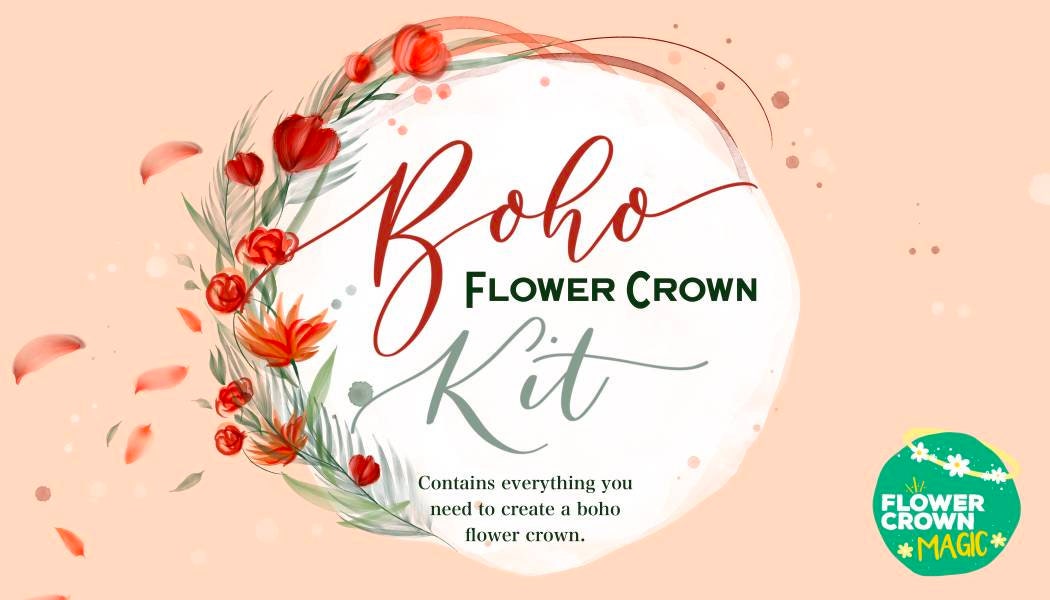 DIY Boho-Style Flower Crown Making Kit , make a delicate meadow-style flower crown