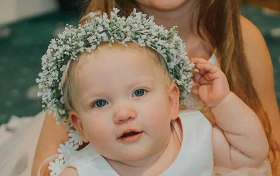 Gypsophila Flower-girl Flower Crown, adjustable artificial Baby's Breath flower headband