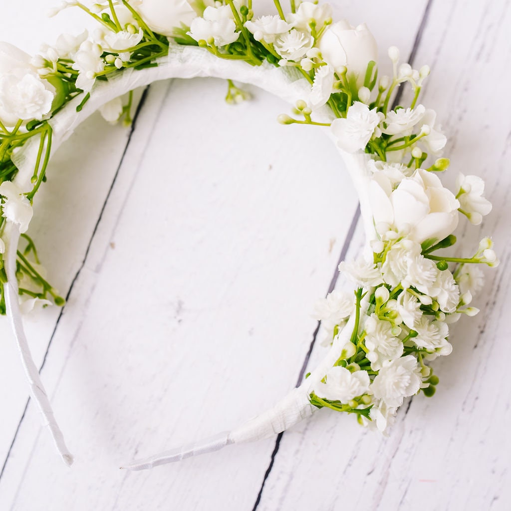 Gypsophila, Babys Breath Headband for Children