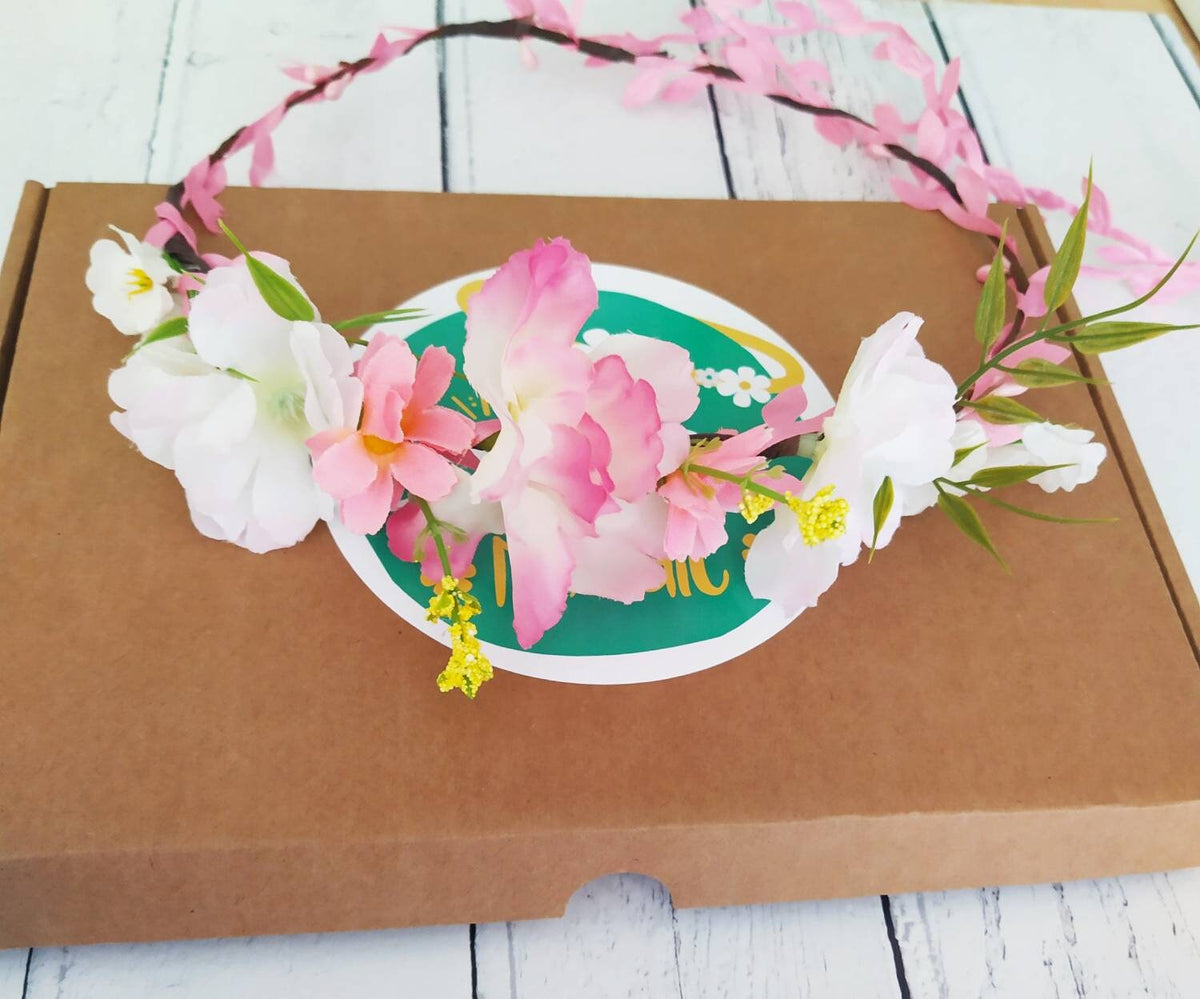 Pink Flower Crown Making Kit for Children