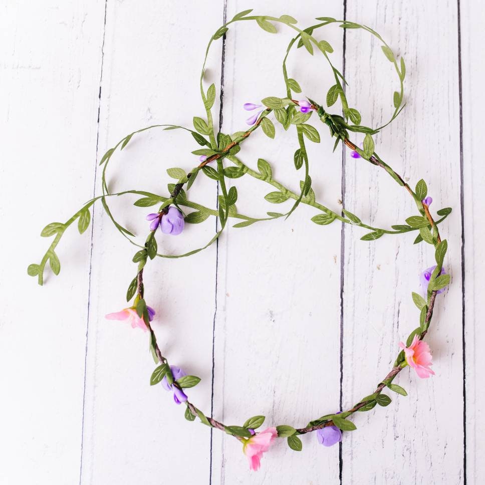 Delicate Flower Garland - daisy and rose flowercrown