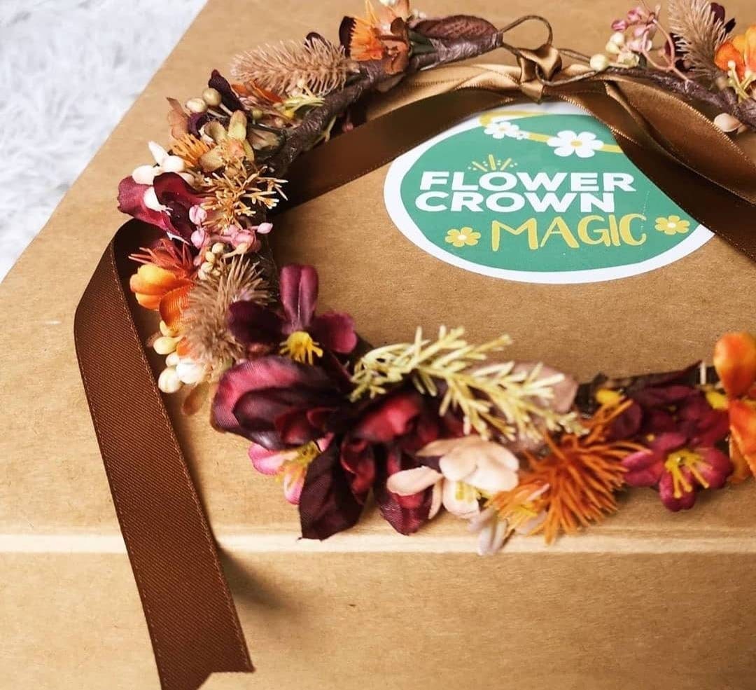 Autumn Flower crown, whimsical wedding headpiece. Aerin design