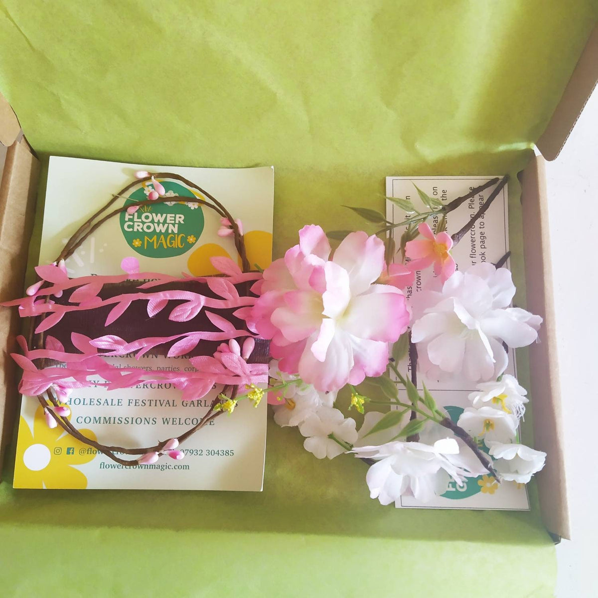 Pink Flower Crown Making Kit for Children