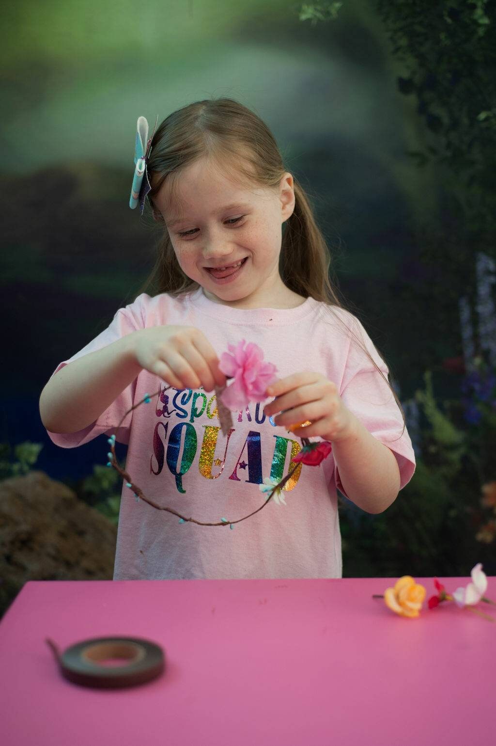 Pink Flower Crown Making Kit for Children