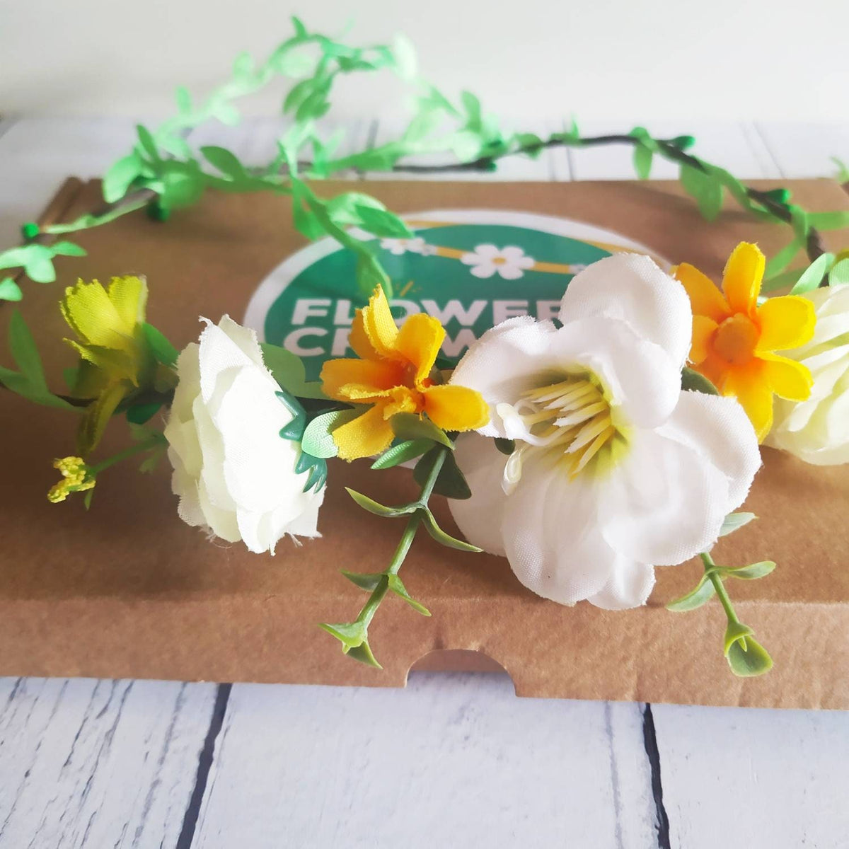 Children’s DIY Flower Crown Making kit & Video Guide, Child’s DIY Floral Garland, Luscious Lime, Flower headband DIY craft pack