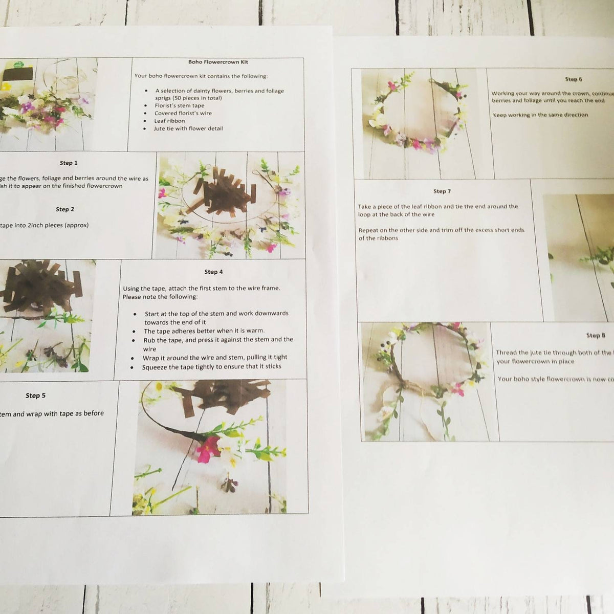DIY Boho-Style Flower Crown Making Kit , make a delicate meadow-style flower crown