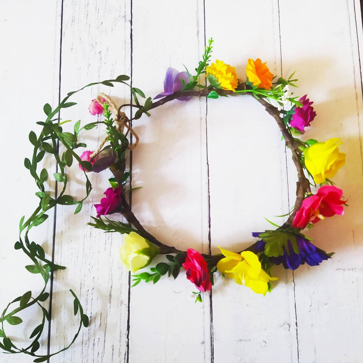 Flower crown making kit, bright coloured flower crown DIY, make your own festival headband