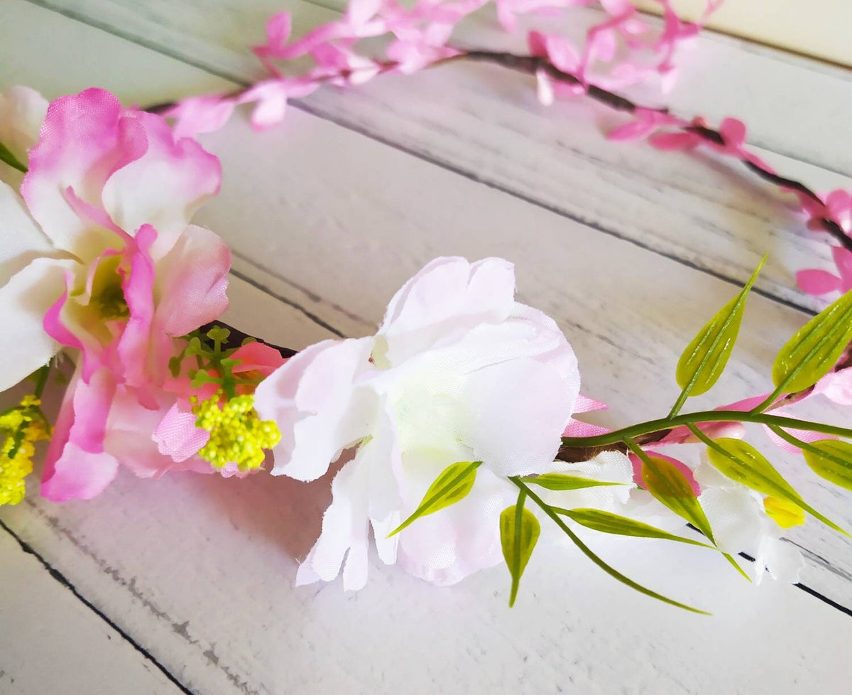 Pink Flower Crown Making Kit for Children