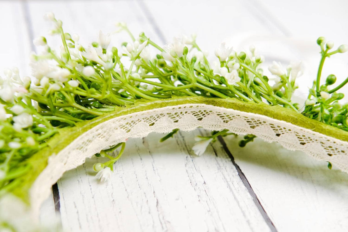 Flower girl's Gypsophila Flower Headband, designed for a comfortable, flexible fit