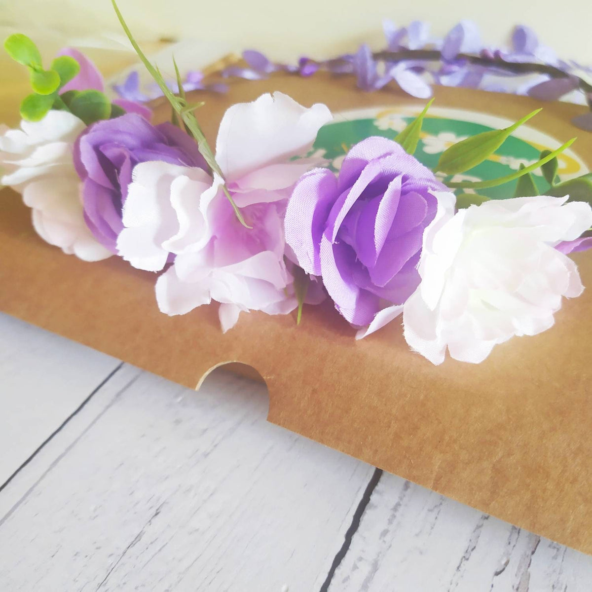 Children’s DIY Flower Crown Making kit & Video Guide, Child’s DIY Floral Garland, Lush Lilac, Flower headband DIY craft pack