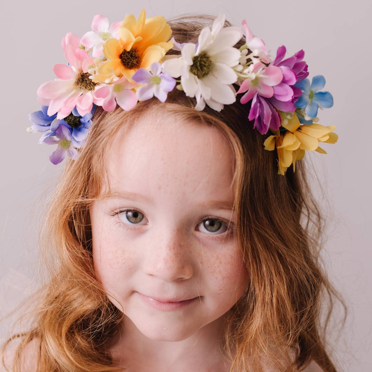 Flower Headband, Pastel Rainbow Summer Hairband