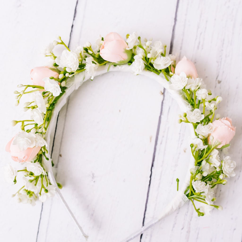 Gypsophila, Babys Breath Headband for Children