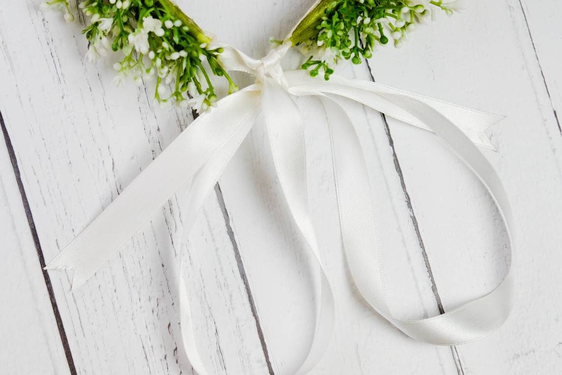 Gypsophila Flower-girl Flower Crown, adjustable artificial Baby's Breath flower headband