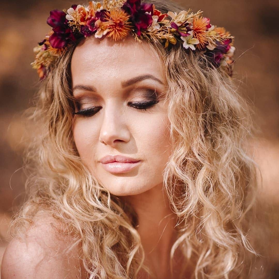 Autumn Flower crown, whimsical wedding headpiece. Aerin design