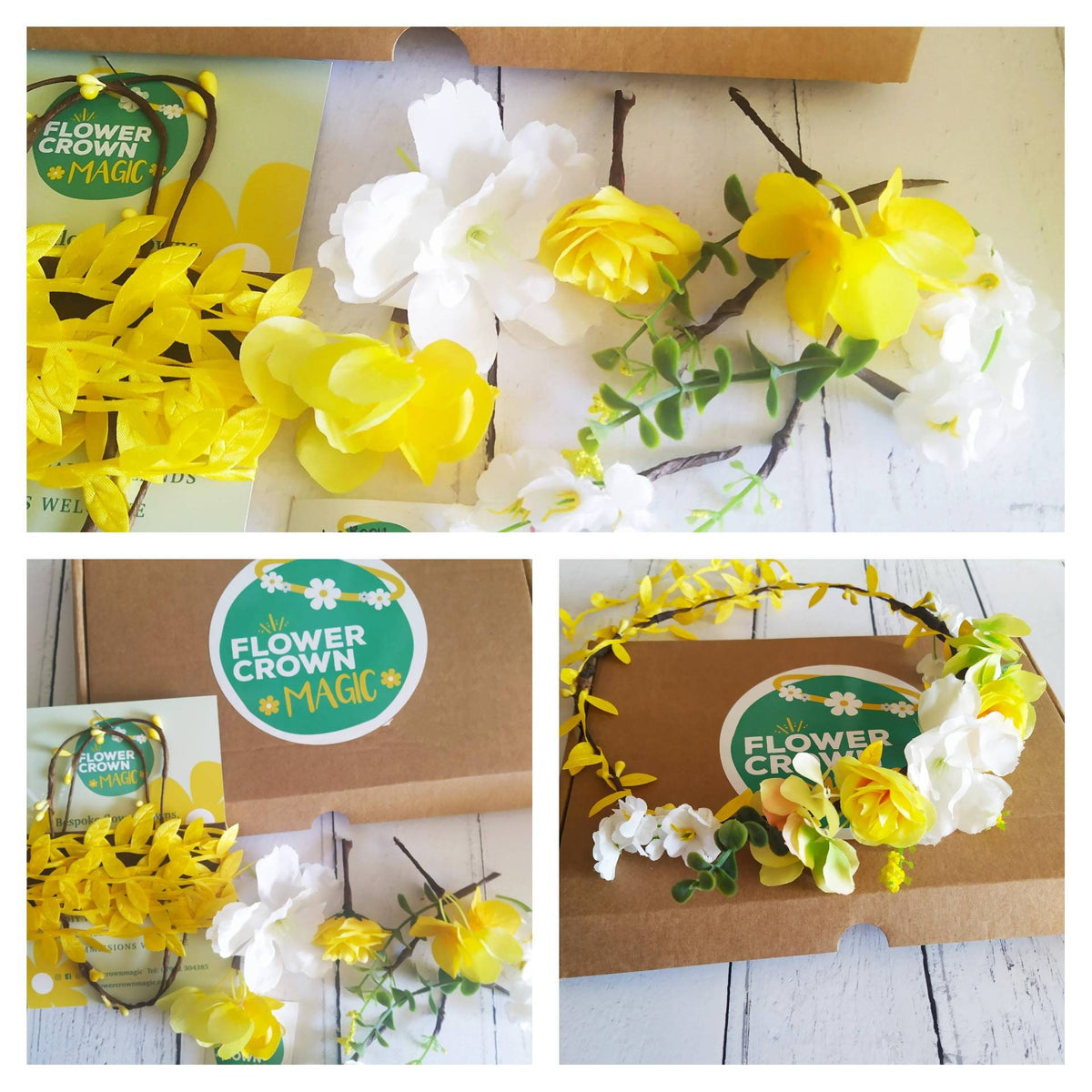 Children’s DIY Flower Crown Making kit & Video Guide, in choice of 10 colours