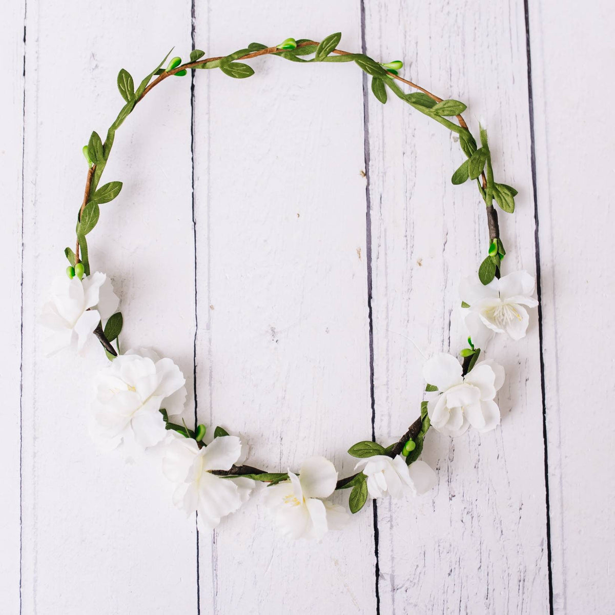 White Blossom Adjustable Flower Crown