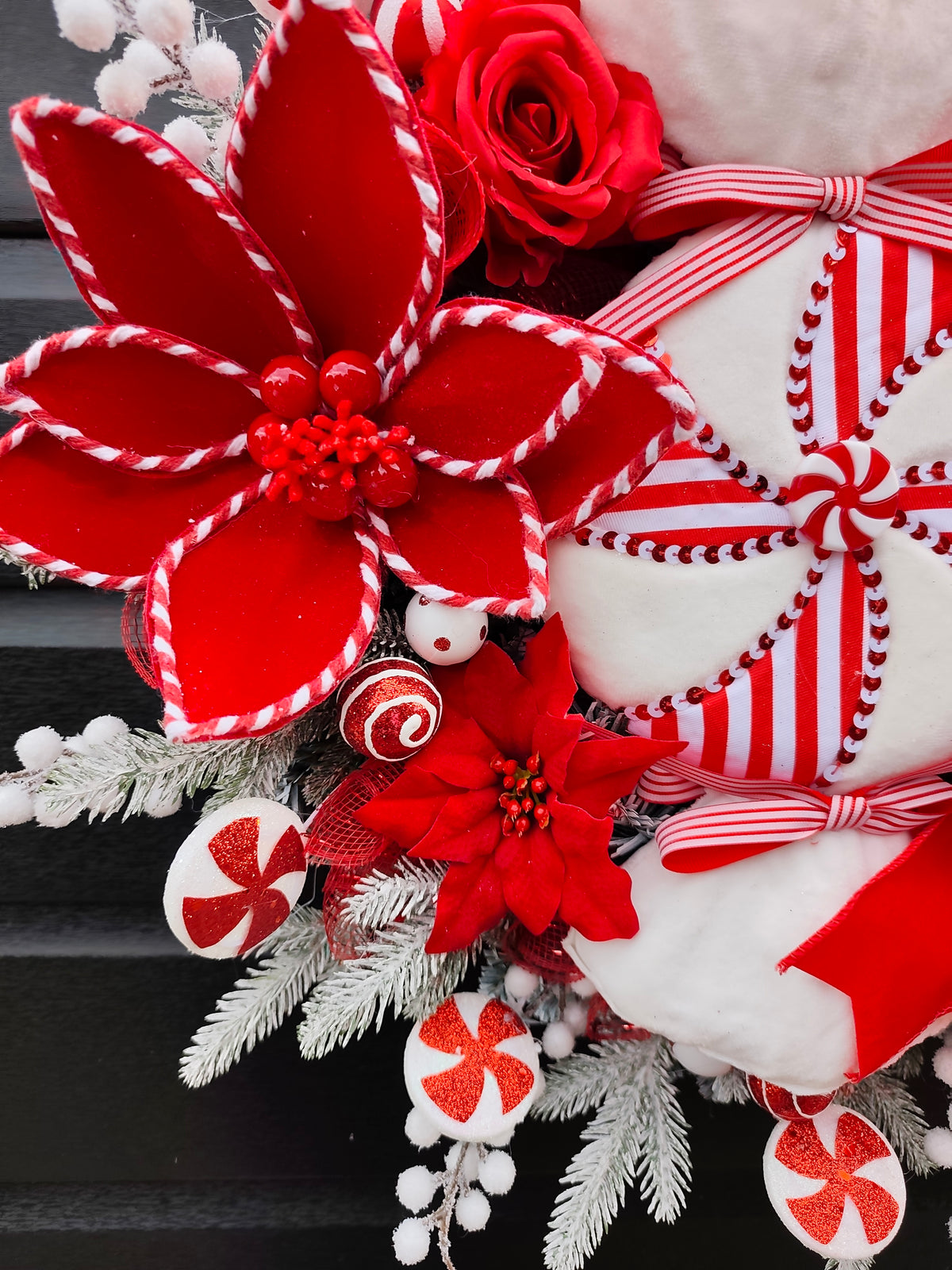 Candy Cane Christmas Wreath