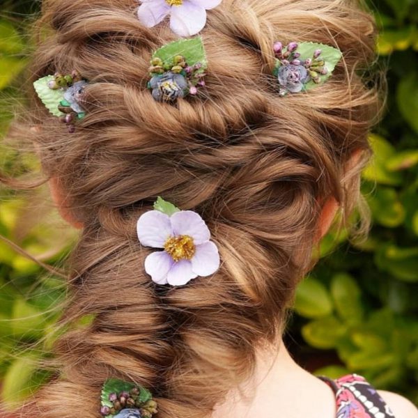 Flowercrownmagic Flower Hair Pins - Floral Pins - Wedding - Flower Girl - Prom - Festival - Flower Hair Clips - Adult or Child - Updo - Bun - Braids