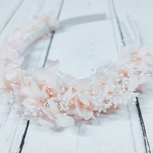 Blush Pink Preserved Flower Headband - Image 3